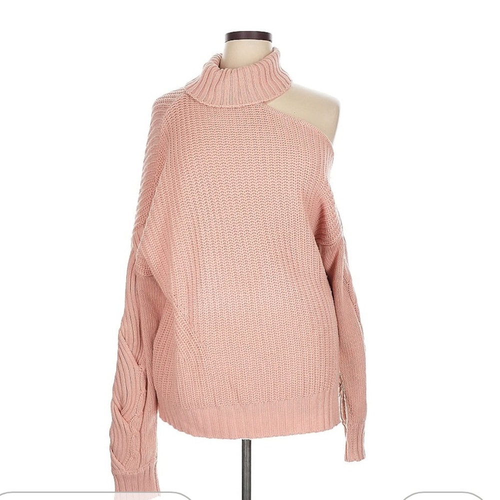 Jonathan Simkhai Blush Off-the-Shoulder Sweater